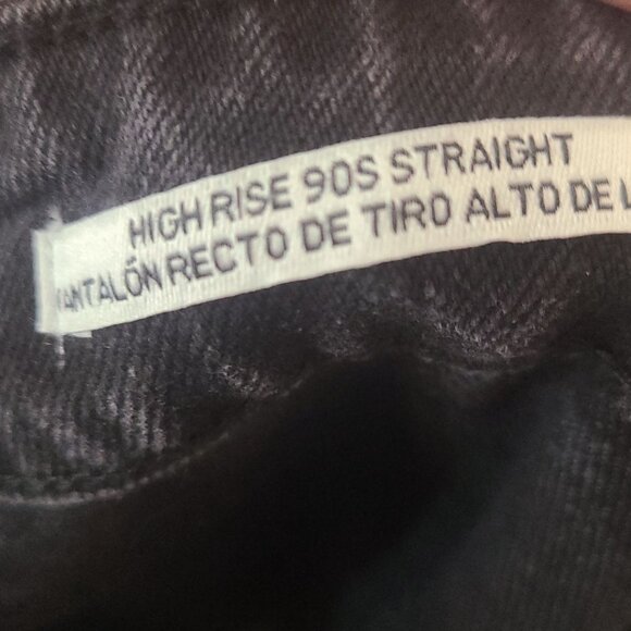 15.  Ava & Viv NWT Women's 90's Straight High-Rise Denim Jeans Black Size 16 - Picture 11 of 12